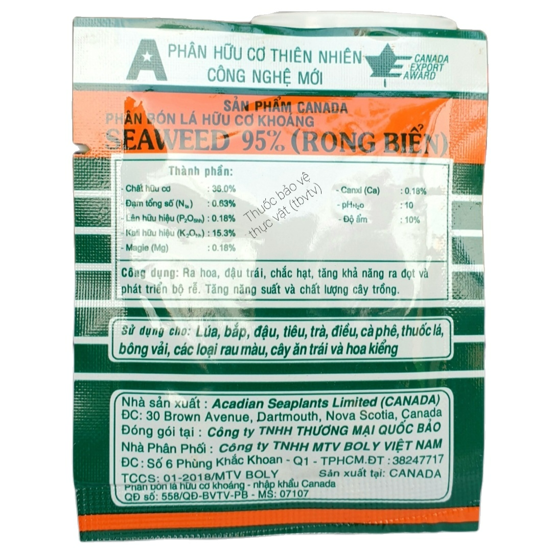 💎 Phân Bón Lá Hữu Cơ Khoáng Seaweed 95% (10g)🌱 Rong Biển Canada..