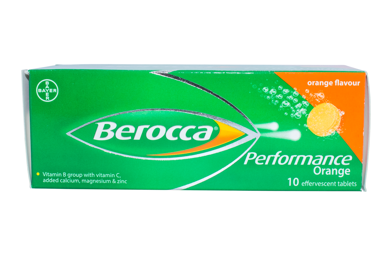 Hộp Berocca vị cam dạng sủi 10 viên