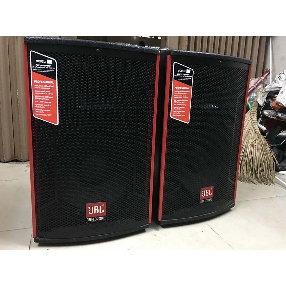 Loa sân khấu thùng sơn viền đỏ 3 tấc bass lớn