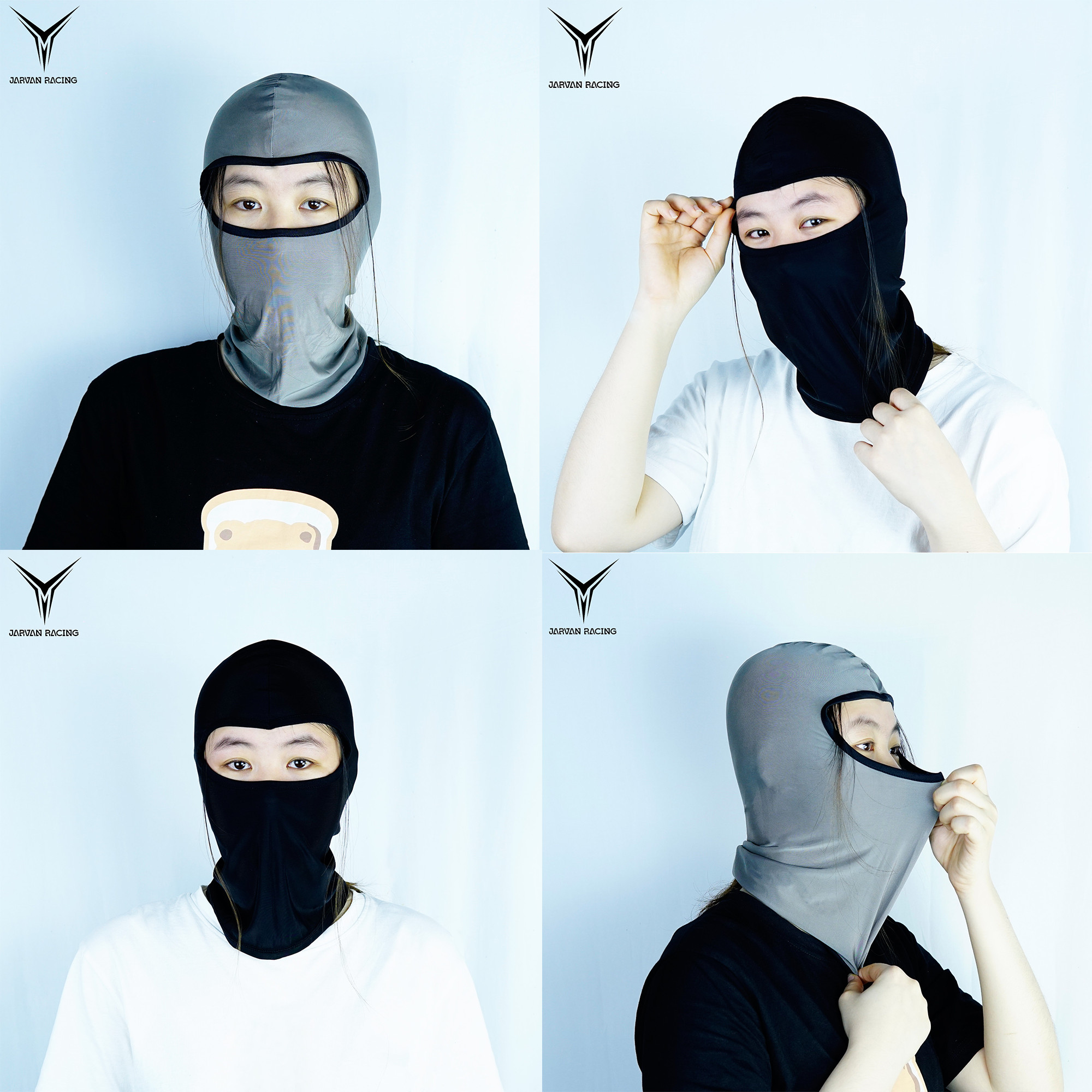 Combo 2 khăn trùm đầu ninja 2 màu xám & đen