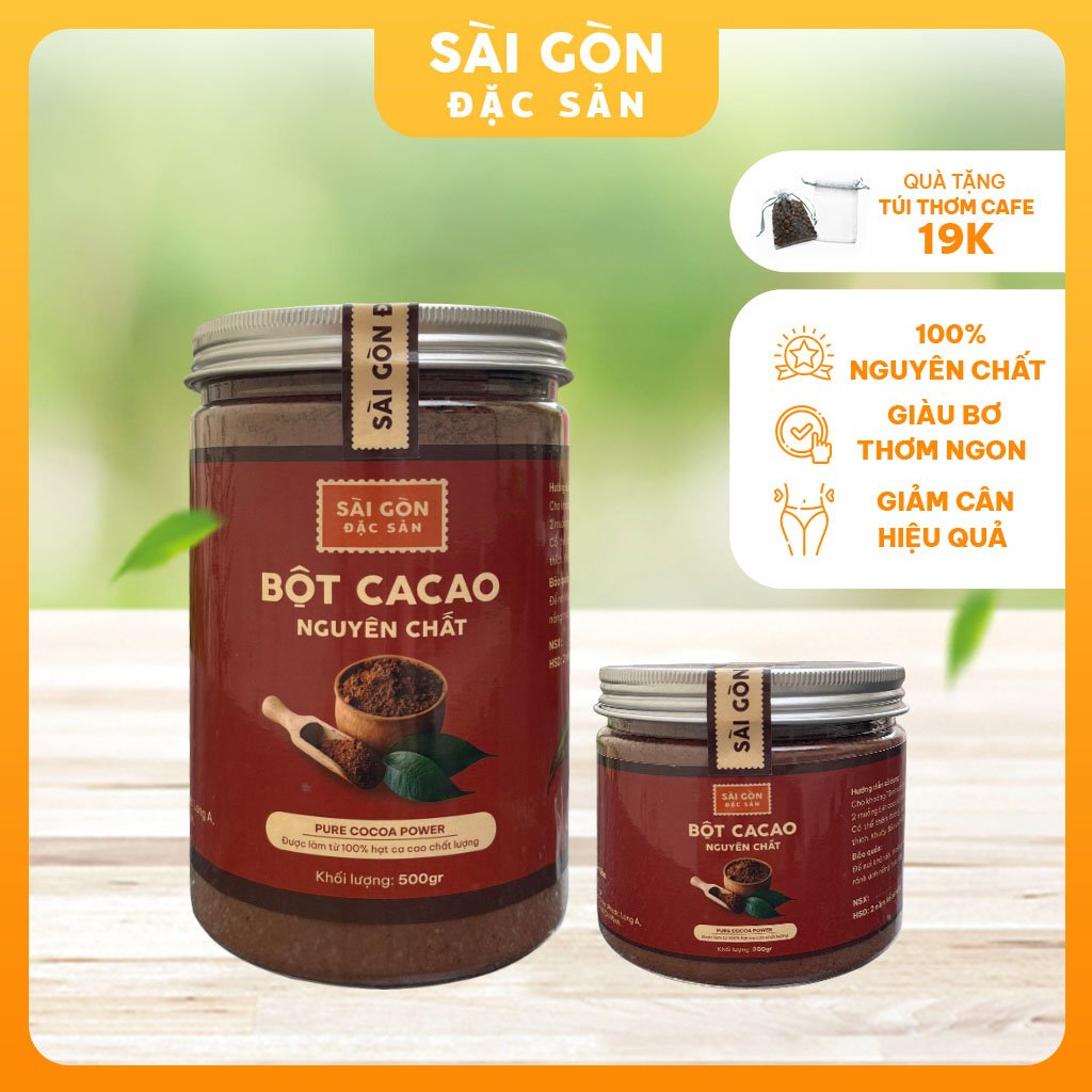 Bột cacao nguyên chất 500g daklak loại đặc biệt ngon sài gòn đặc sản