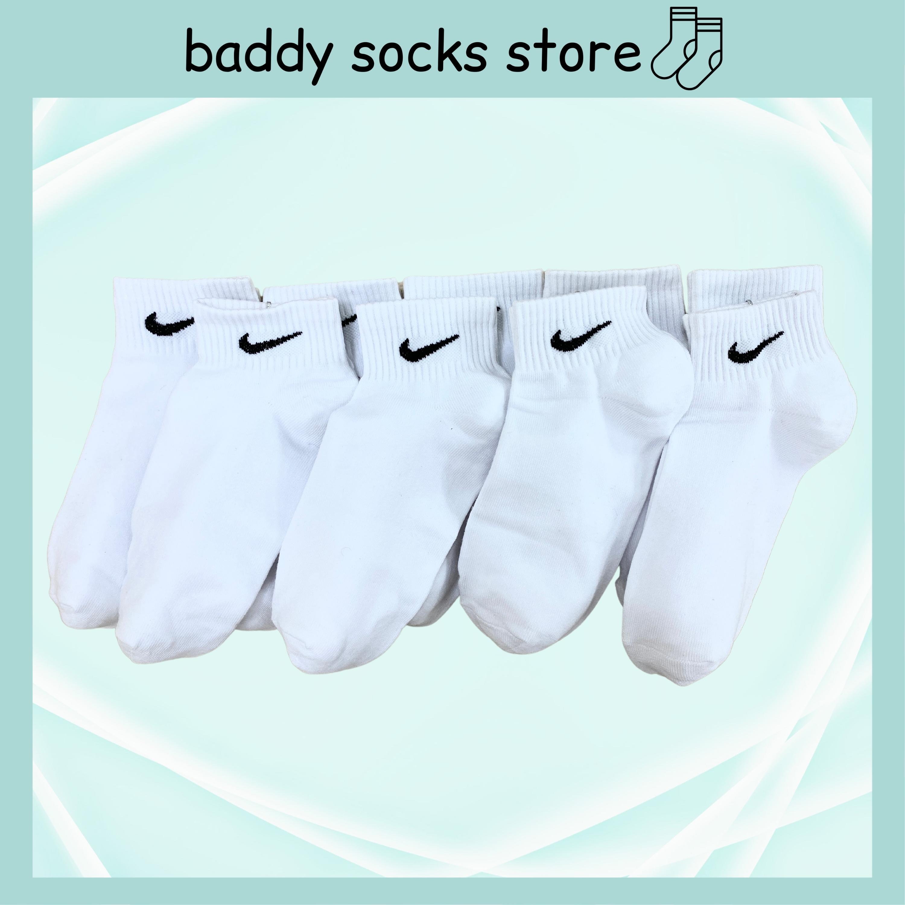 Combo 10 đôi tất thể thao nam nữ dệt kim cổ ngắn Nike 12cm