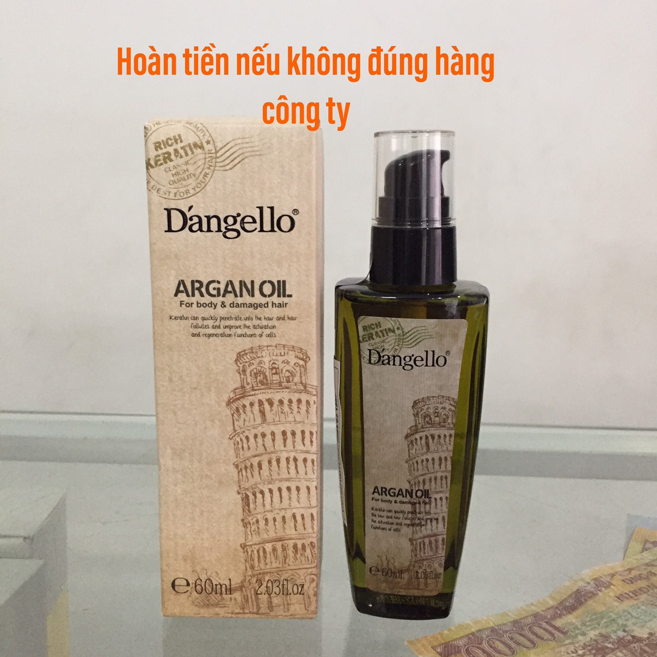 Tinh dầu dưỡng tóc Dangello Argan Oil 60ml