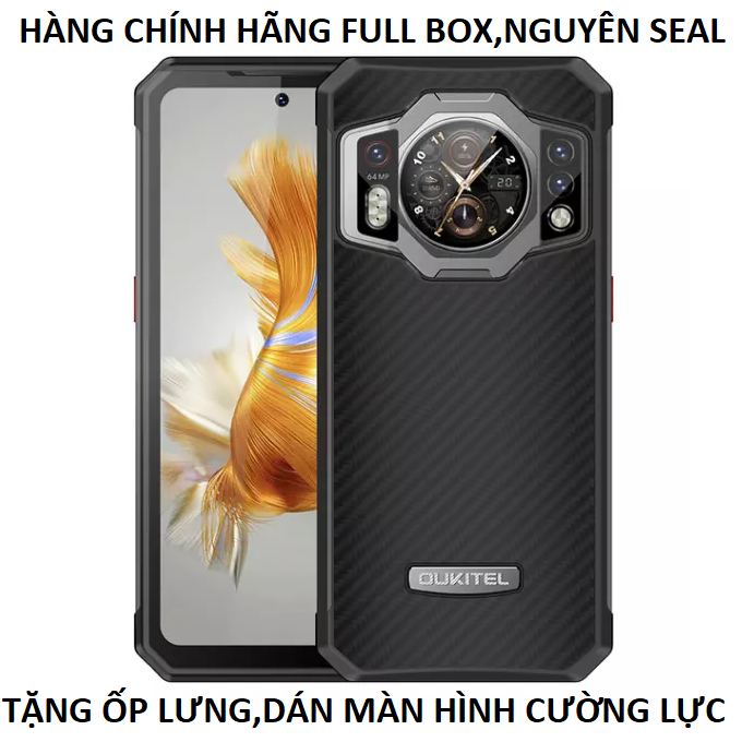Điện thoại oukitel wp21 (chống sốc,chống nước,pin khủng,pin 9.800mah ,ram 12gb,rom 256gb)