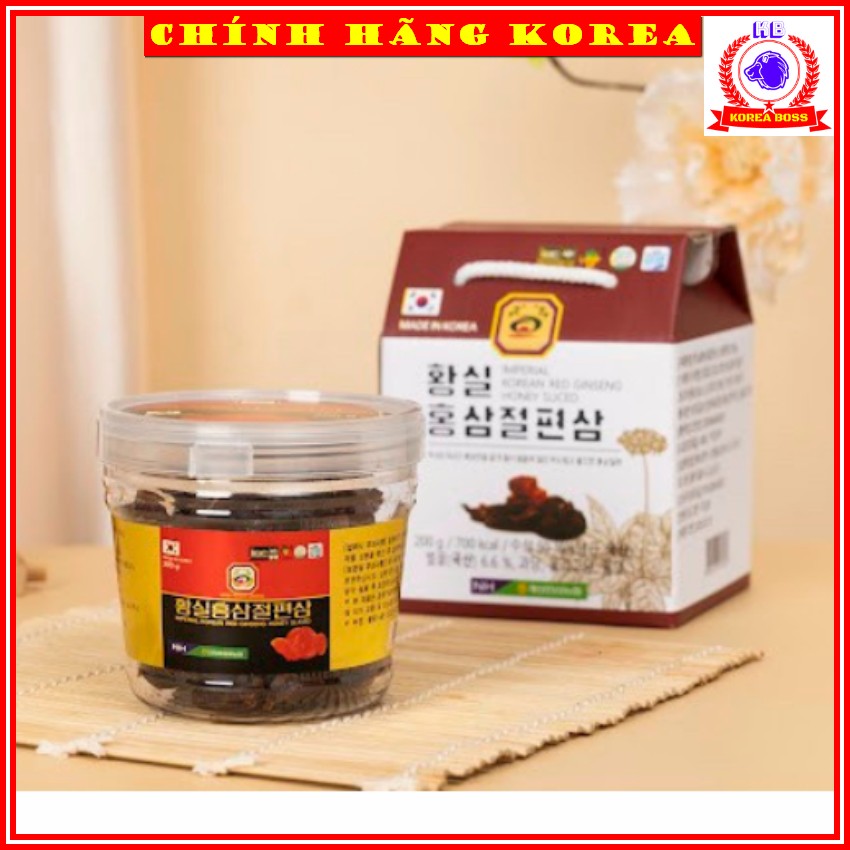 Hồng sâm lát tẩm mật ong hàn quốc Nonghyup, hộp quà 200gr - Tăng thể lực, phục hồi sức khỏe, phòng ung thư - koreaboss
