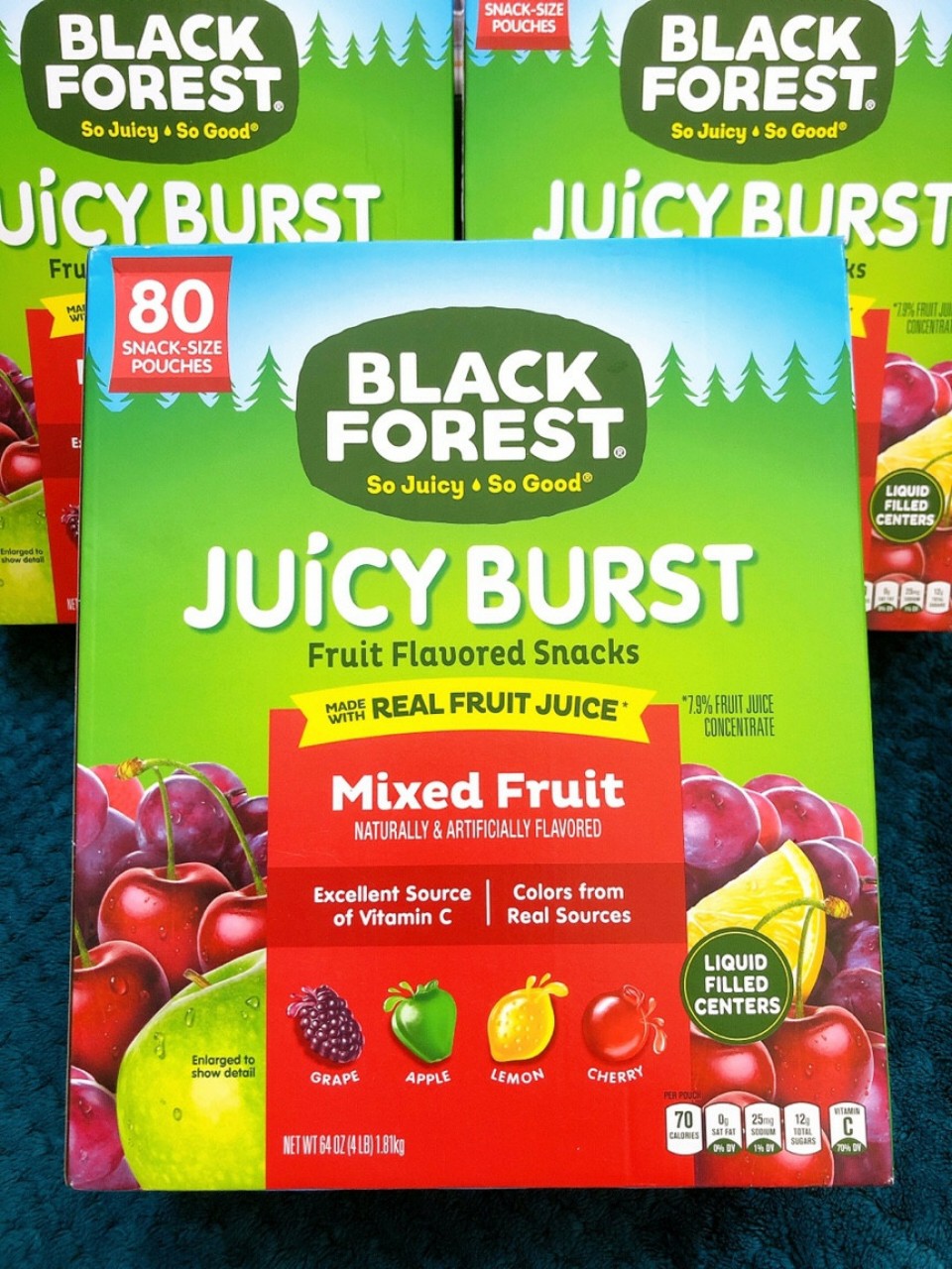Kẹo Dẻo Trái Cây Black Forest Juicy Burst Mixed Fruit Usa 1.8kg