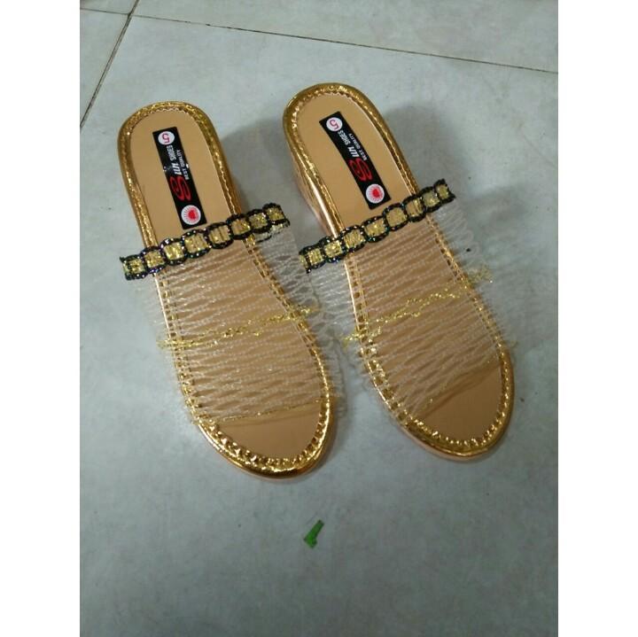 Dép Quai Ngang Lưới Kiểu Nữ Cao 6 Phân