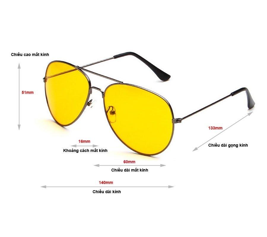 Kính nhìn xuyên đêm Night View Glass (Vàng), MẮT KÍNH NHÌN XUYÊN ĐÊM-NIGHT VIEW GLASSES, Kính Nhìn Xuyên Đêm Night View Glass Thời Trang,