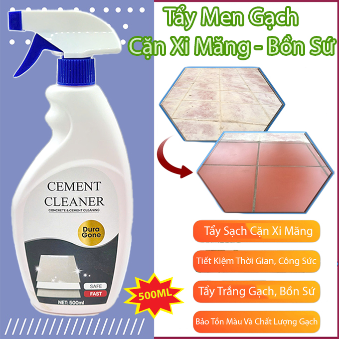 Chai Tẩy Rửa Cặn Xi Măng Đa Năng CEMENT CLEANER 500ML - Làm Sạch Ố Vàng, Nấm Mốc, Sân Sàn, Tường, Vết Bẩn Trên Kính