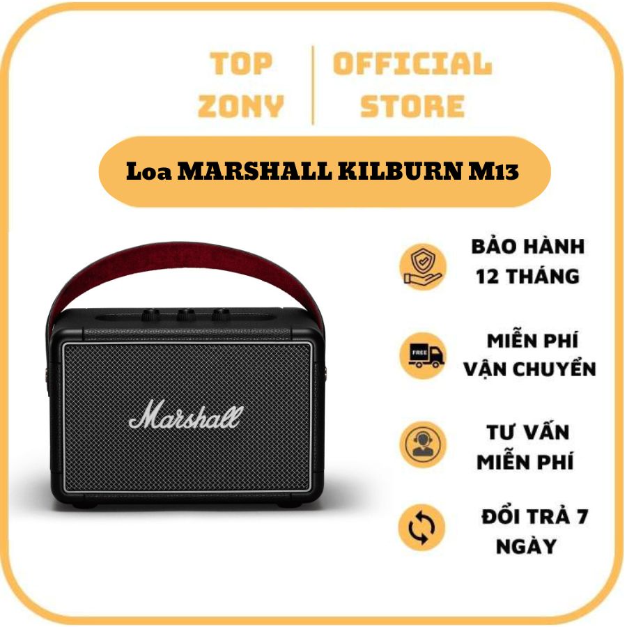 Loa MARSHALL KILBURN M13 - Loa Marshall M13 Công Suất Khủng, Loa Bluetooth di động tích hợp pin , Âm Thanh Bass Mạnh Mẽ , Bluetooth 5.0, Pin 26h- Top Zony- Bảo Hành 2 Năm