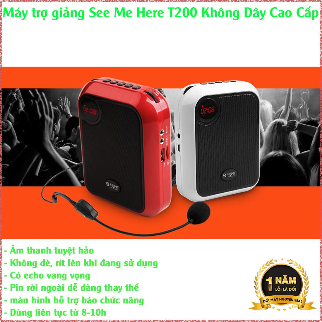 [HCM]May tro giang giao vien Loa âm trần toa May tro thinh khong day - Loa trợ giảng T200 Công suất lớn âm vang 80 - 100 m2  pin lâu công cụ hỗ trợ đắc lực cho giọng nói của Bạn bảo hành 1 năm  - Mã BH 97