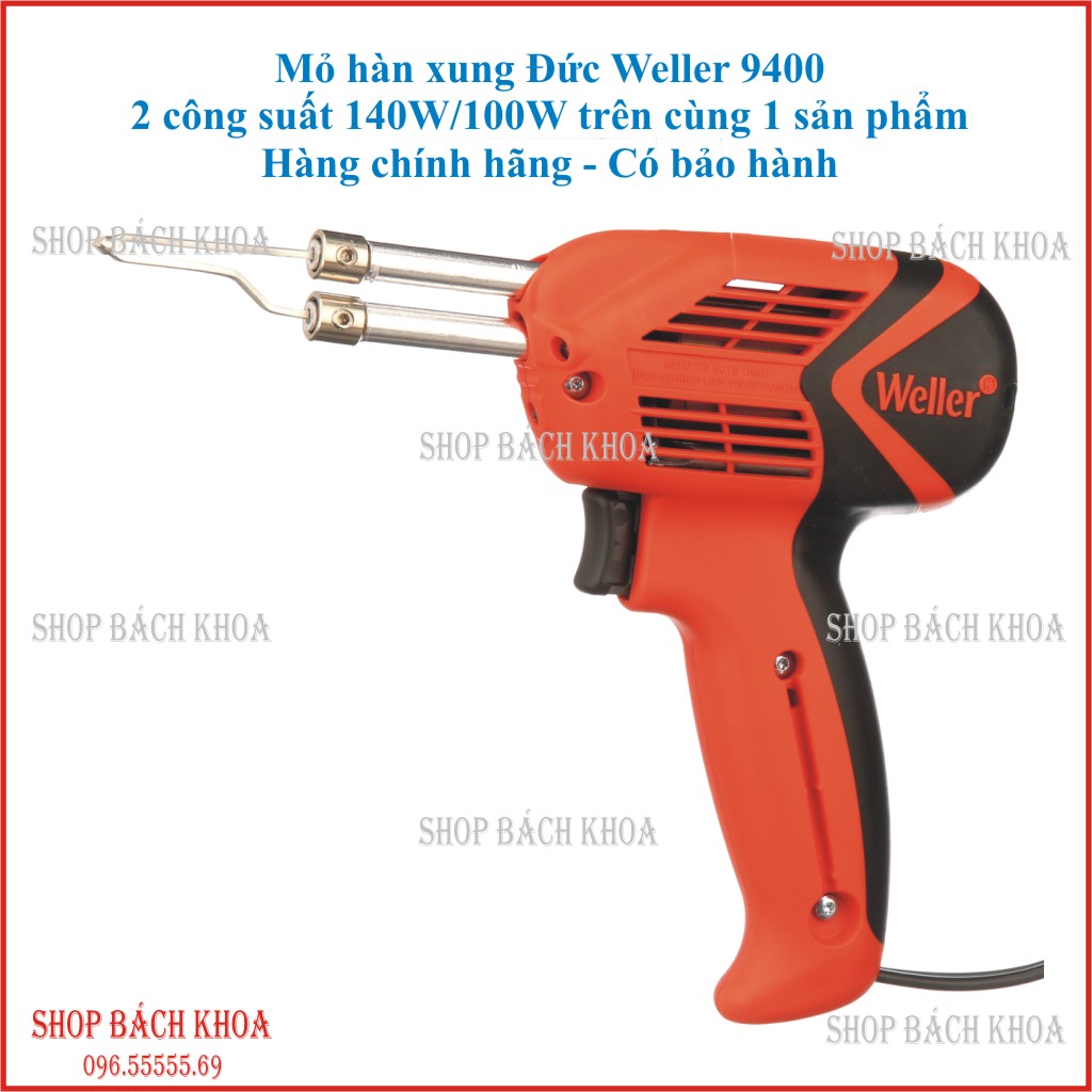 Mỏ hàn xung đức weller 9400 140w tặng 3 mũi hàn