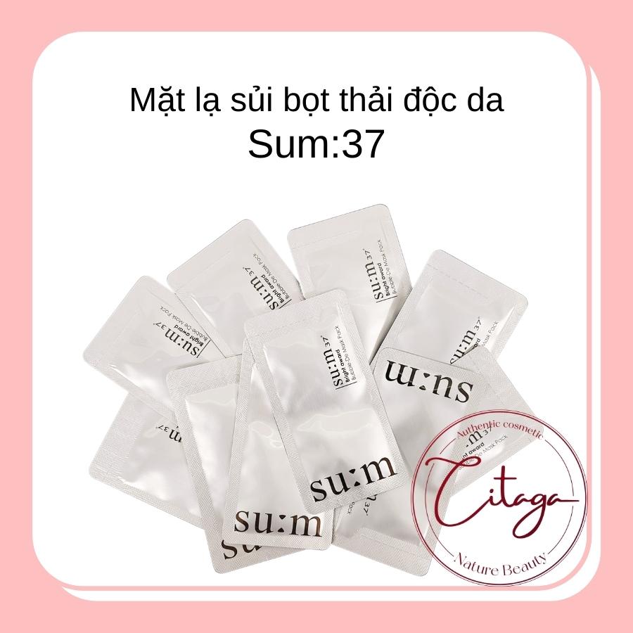 Mặt nạ sủi bọt thải độc da sum 37 dạng gói sample 2ml - citaga cosmetic