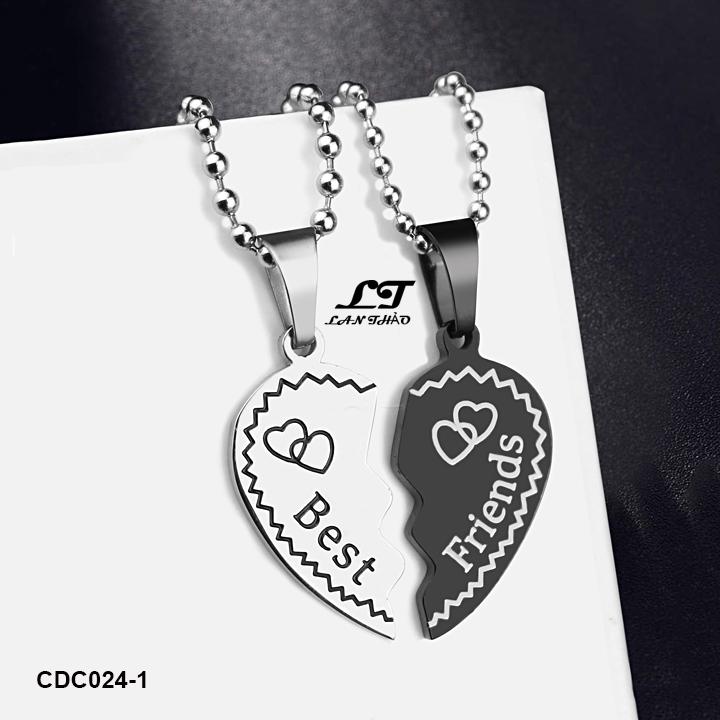 Dây chuyền cặp đôi trái tim chữ Best Friends CDC024-1