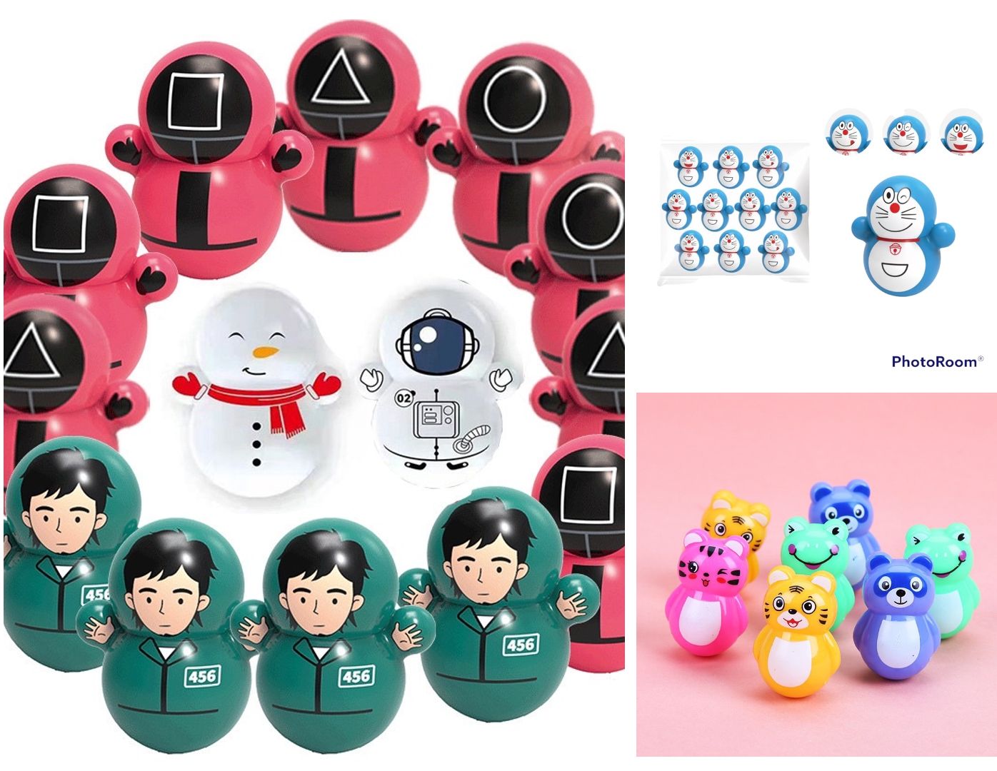 Đồ Chơi Lật Đật Mini Squid Game, Lật Đật Doraemon Cho Bé Dễ Thương [1 CON]