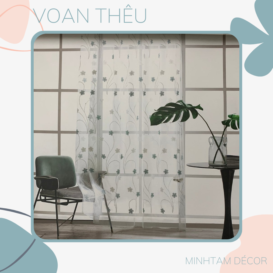 Rèm cửa sổ Minh Tâm - Rèm voan kiểu dáng lỗ khoen