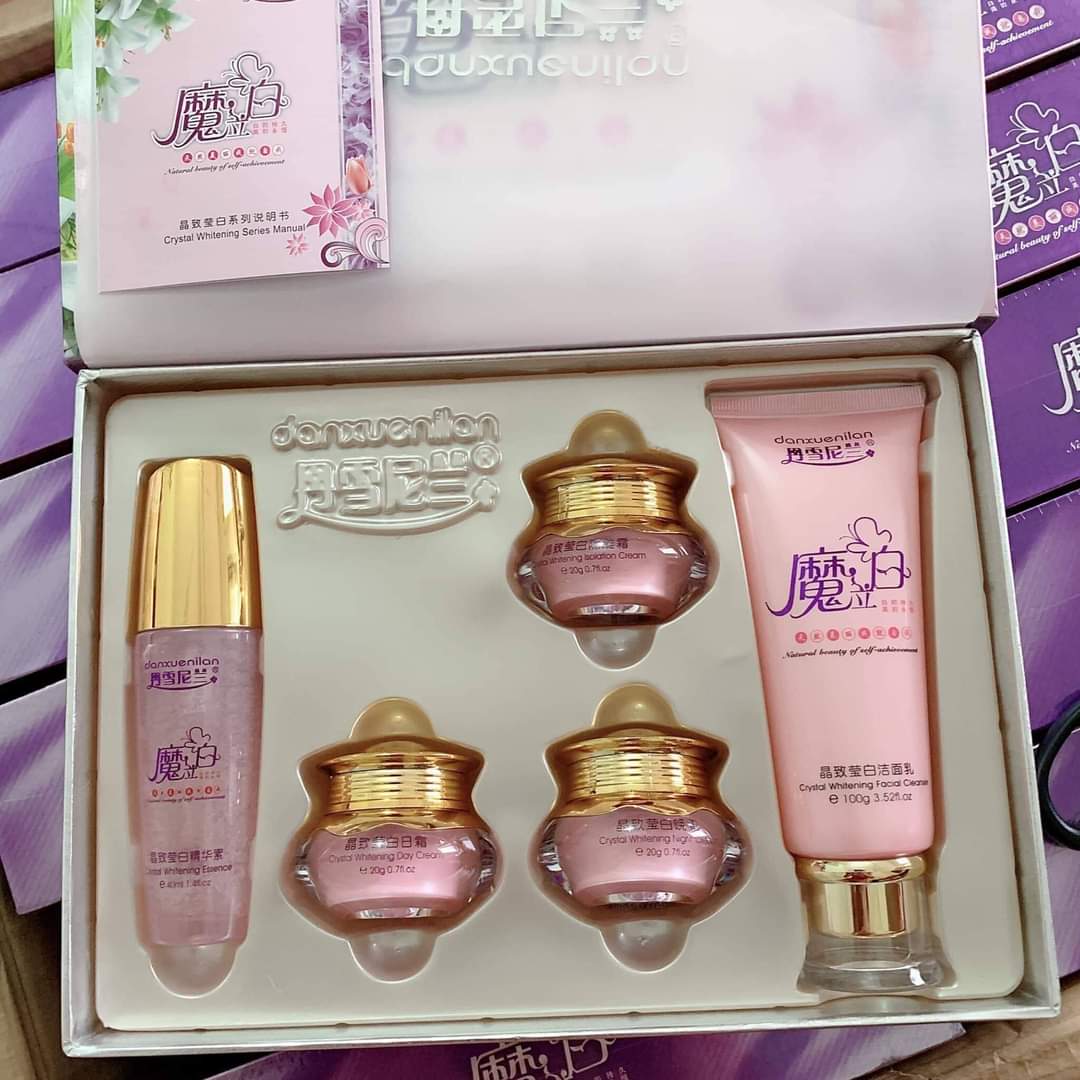 Bộ Mỹ Phẩm Hoàng Cung Hồng Chính Hãng 5IN1 Đánh Bay Nám, Tàn Nhang, Vết Thâm Do Mụn Để Lại Giúp Da Trắng Hồng