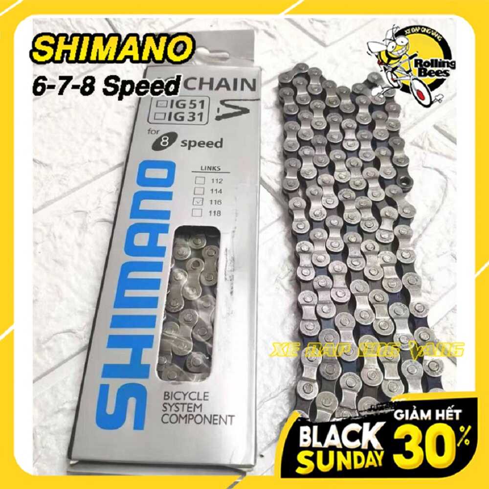 Sên, xích xe đạp shimano 6-7-8 speed