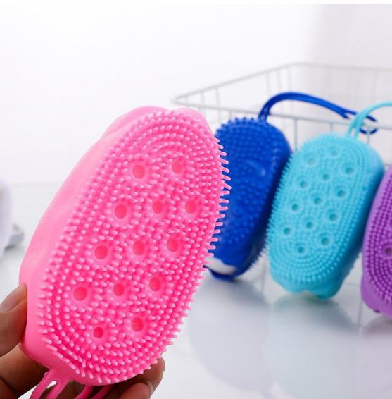 ( SIÊU TẠO BỌT ) BÔNG TẮM BỌT BIỂN SILICON TẠO BỌT KỲ GHÉT CỌ CHÀ LƯNG TẨY TẾ BÀO DA CHẾT MIẾNG MÚT 2 MẶT LÔNG SIÊU MỀM ( TẮM SIÊU ĐÃ )