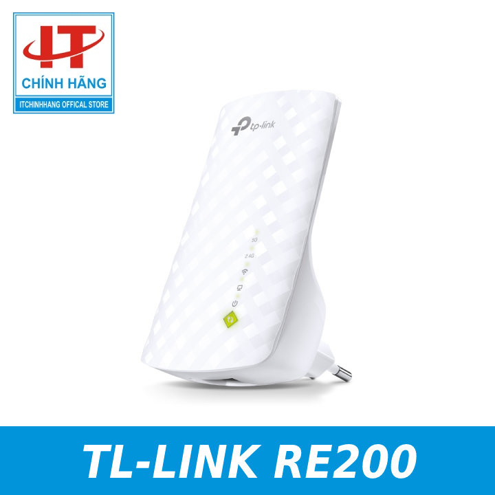 Bộ mở rộng sóng Wi-Fi AC750 Tp-link RE200 - Kích Sóng 2 Băng Tần