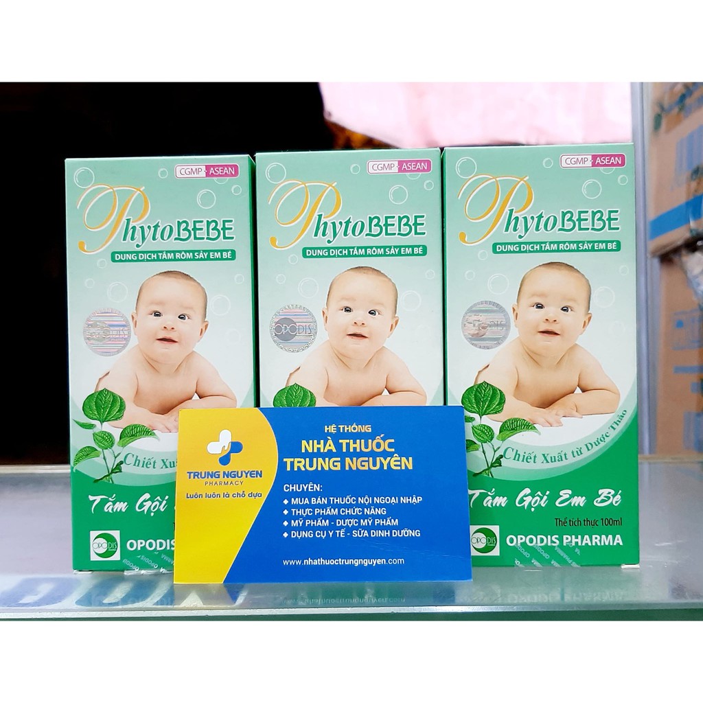 Dung dịch tắm rôm sảy em bé Phytobebe 100ml