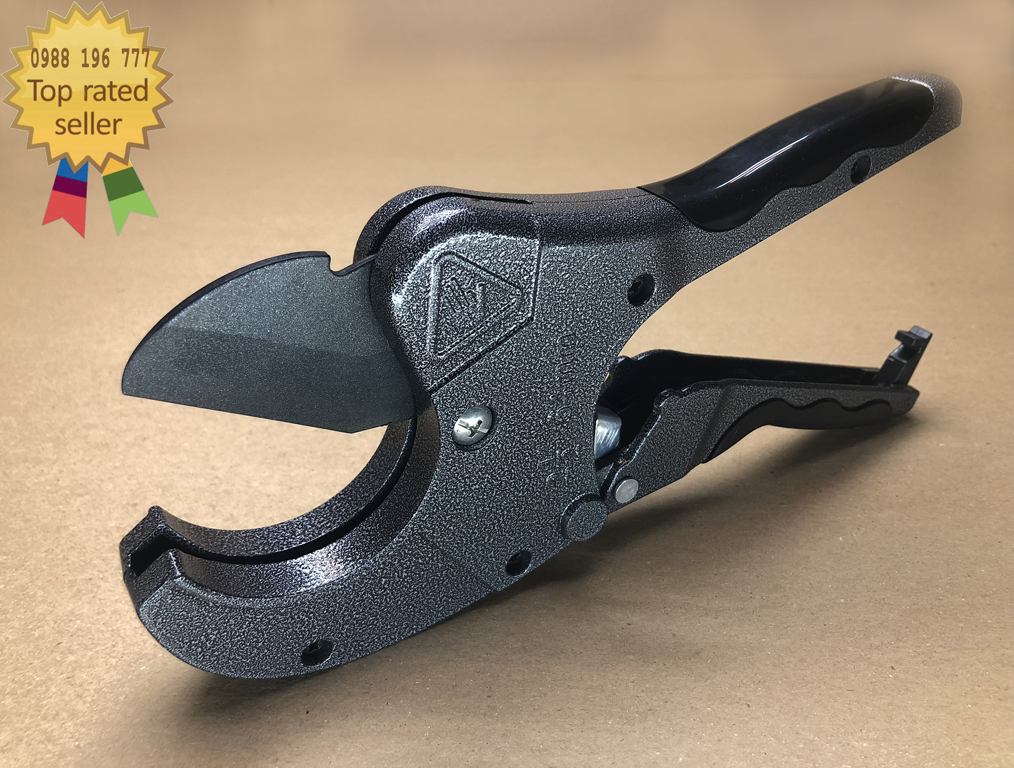 Kéo cắt ống nhựa PVC SHASANG sắc bén, dao cắt ống 63mm - Loại Tốt - Màu đen hoặc Cam ngẫu nhiên