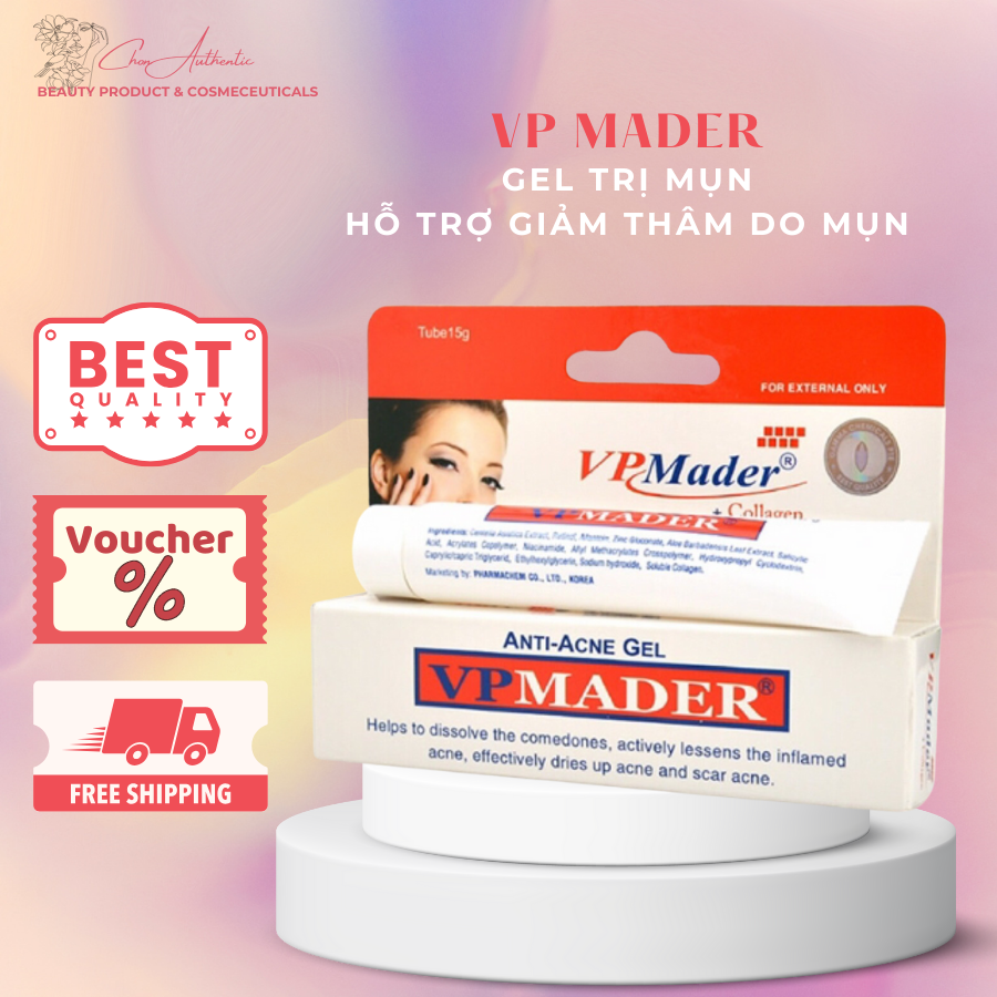 Chính hãng vp mader gel giảm thâm giảm mụn sáng da