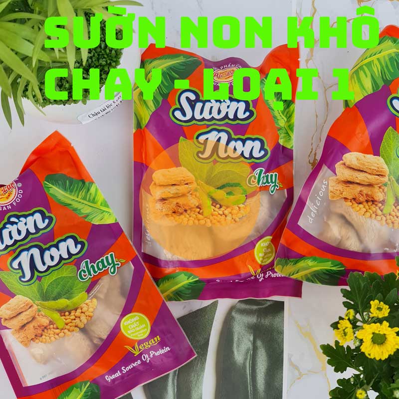 Sườn non chay (loại 1) Âu Lạc 100g - thực phẩm chay sườn ngon