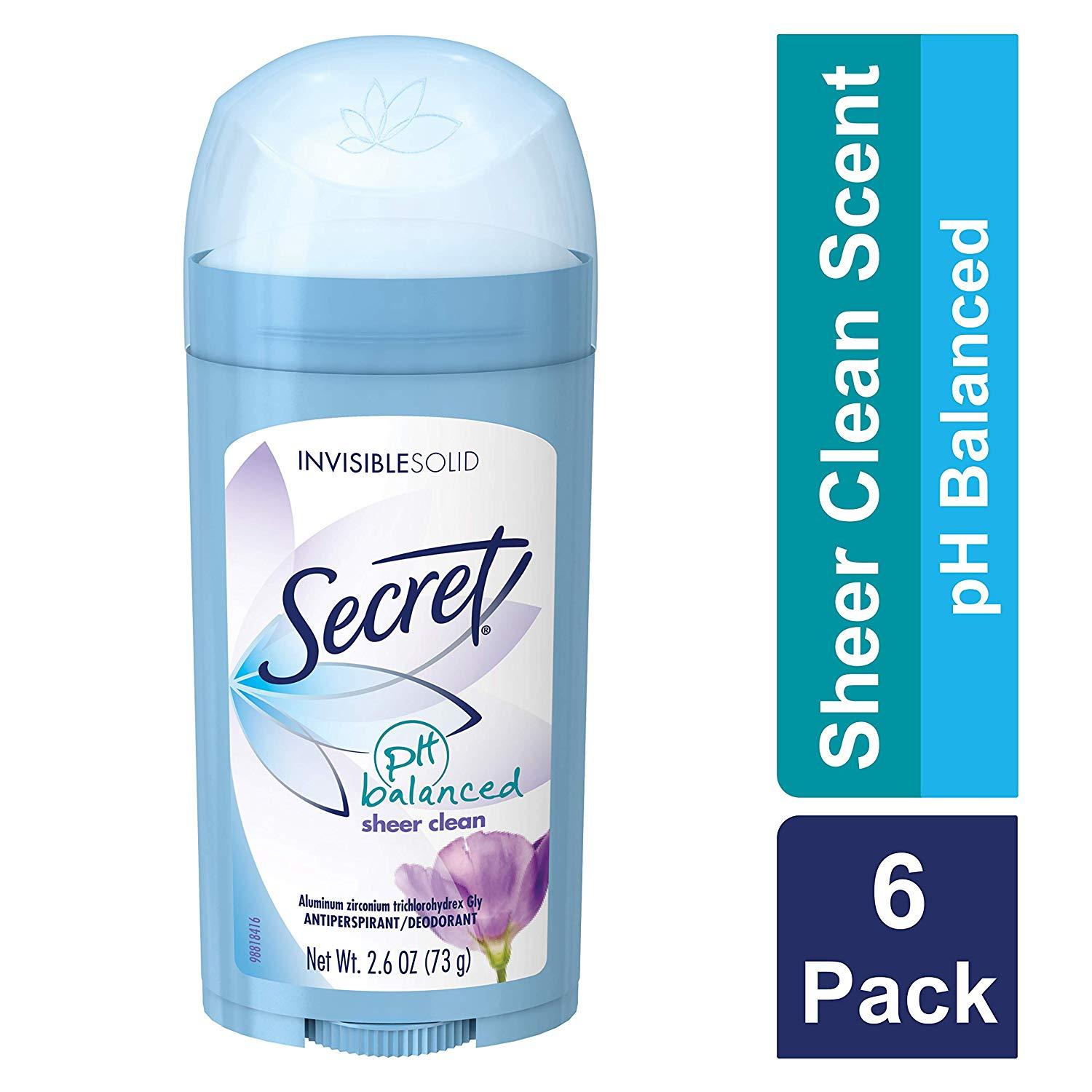 Lăn Khử Mùi Secret Invisible Solid Ph Blanced 73g # Sheer Clean