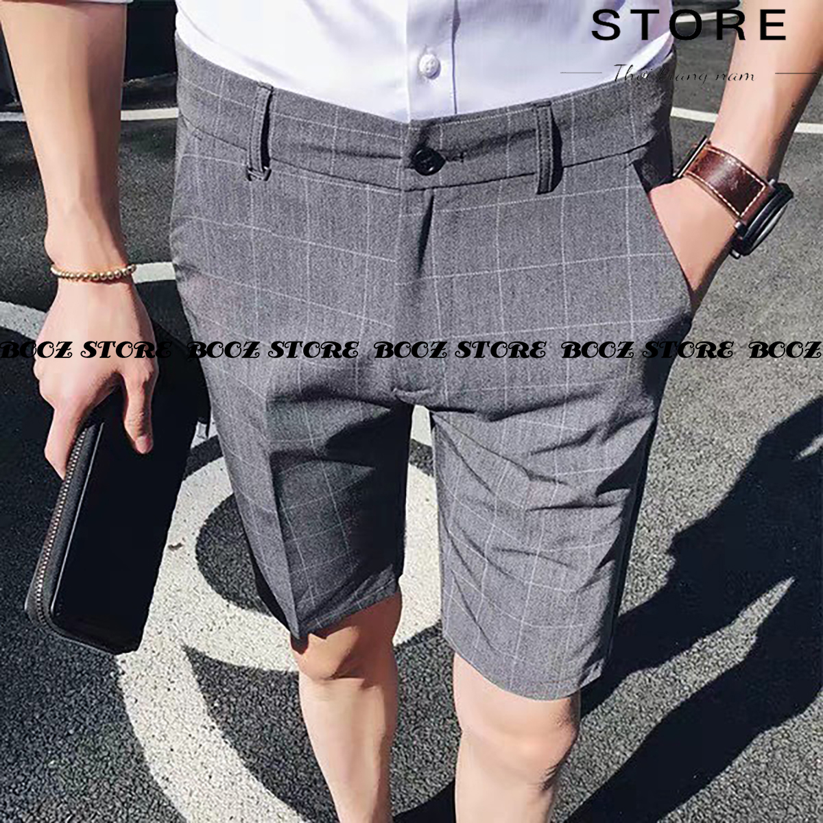 SALE Quần short tây nam Quần short caro nam tây âu co giãn đơn giản sang trọng SIZE 27 ĐẾN  34 SU2