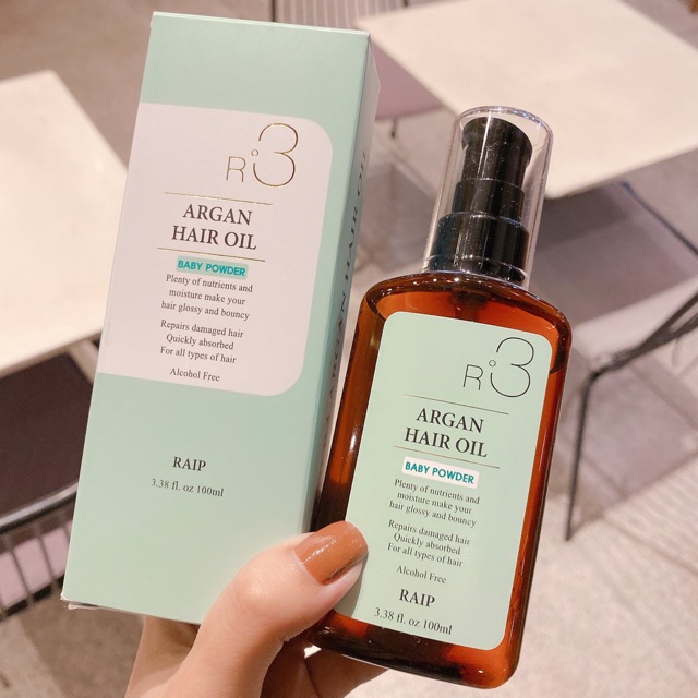 Tinh dầu Dưỡng tóc Argan oil R3 màu xanh lá