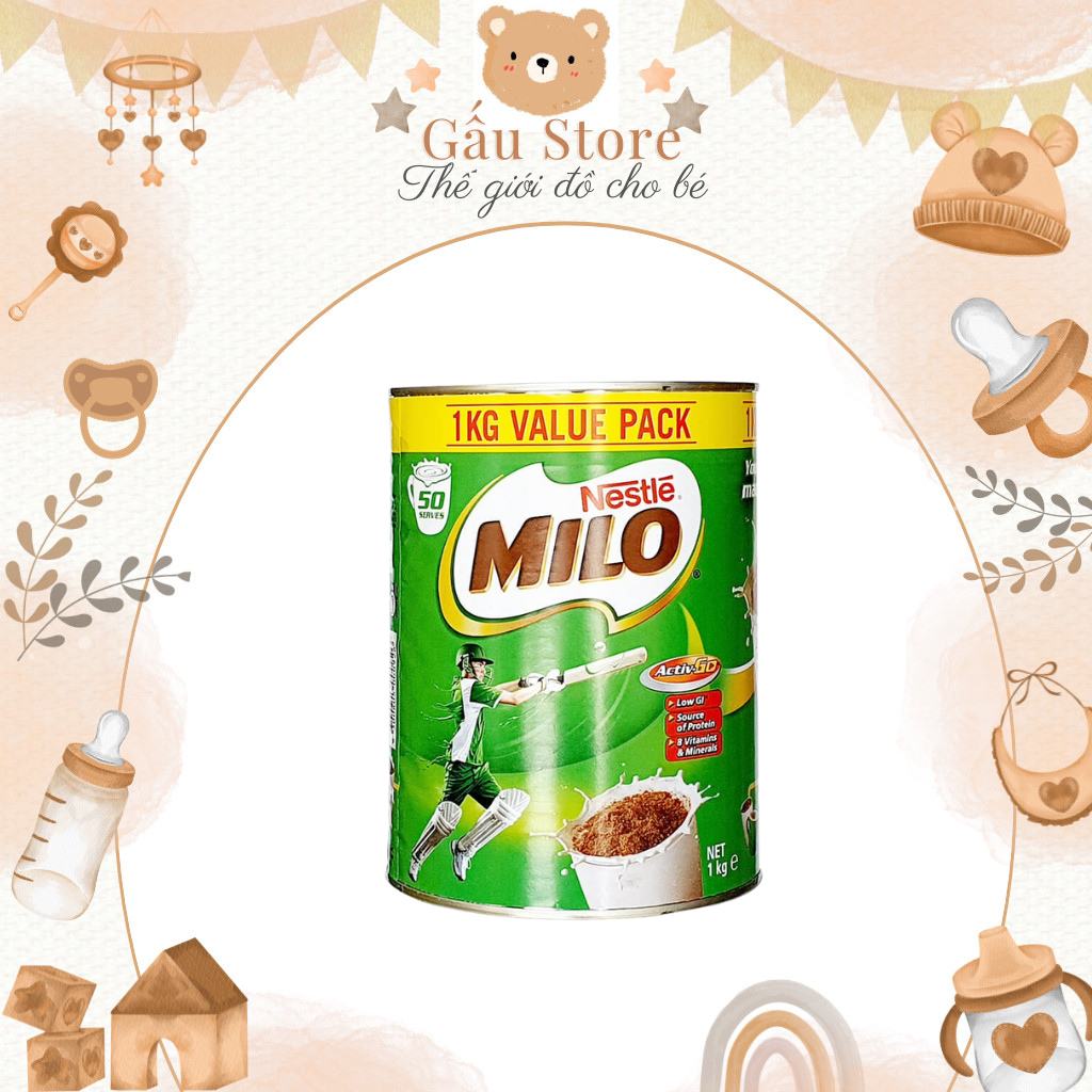 Lon Sữa Milo Úc 1kg Chính Hãng Nestlé Từ Australia