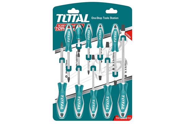 Bộ 10 tua vít total tht250610