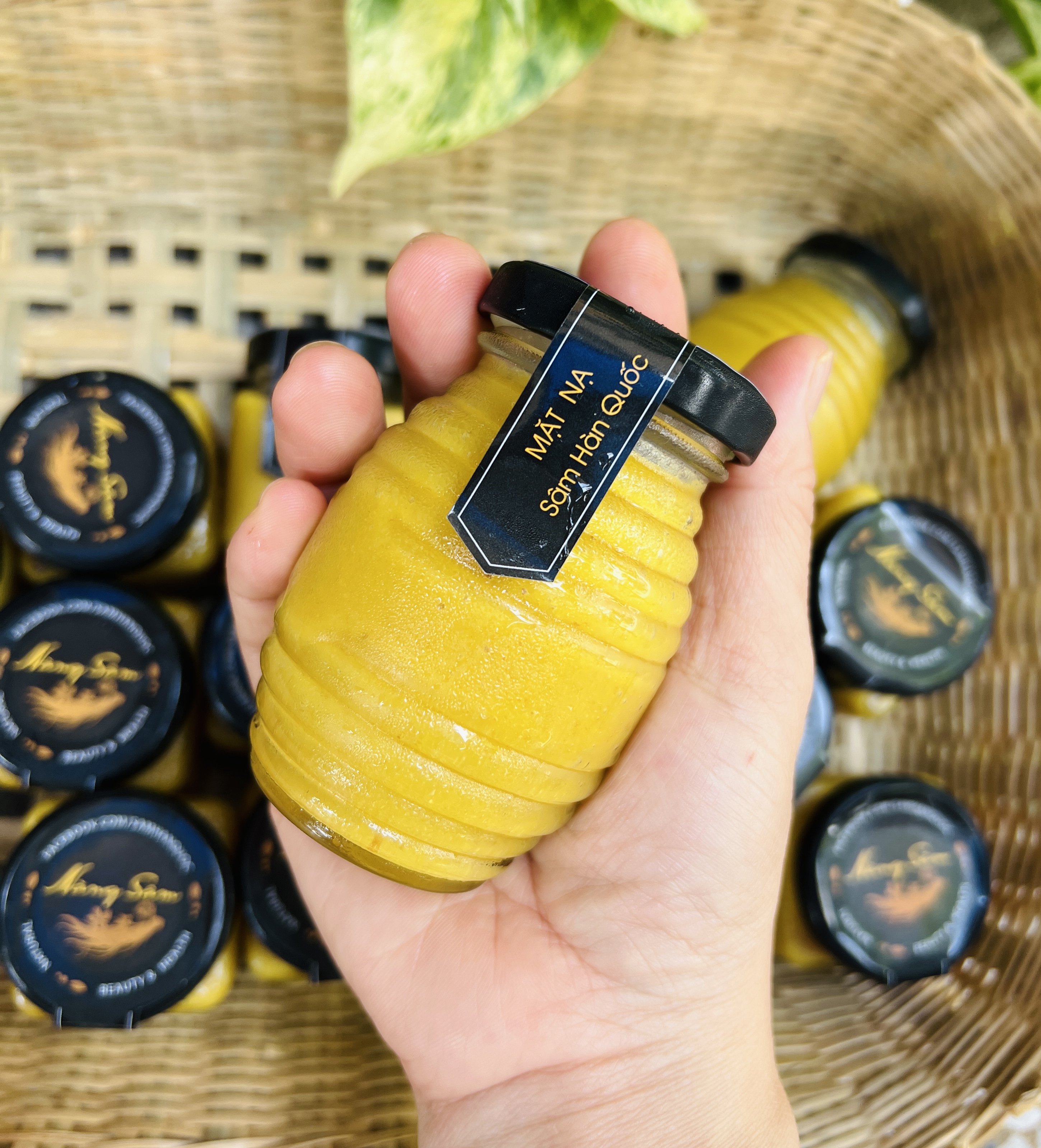 Mặt nạ nhân sâm tươi hàn quốc - mặt nạ handmade dưỡng da lành tính - 100ml