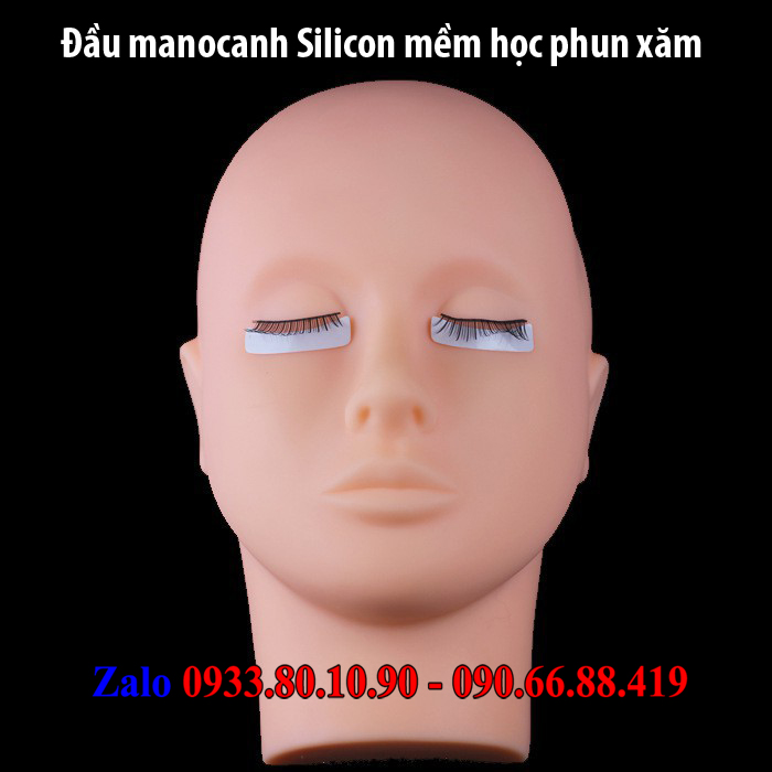 Đầu ma nơ canh silicon mềm tập nối mi