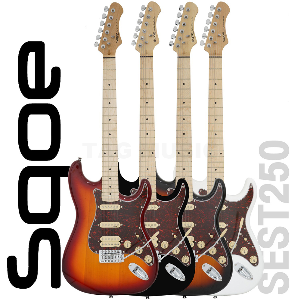 Electric Guitar, Guitar Điện Sqoe SEST250 Stratocaster Premium HSS Chính Hãng