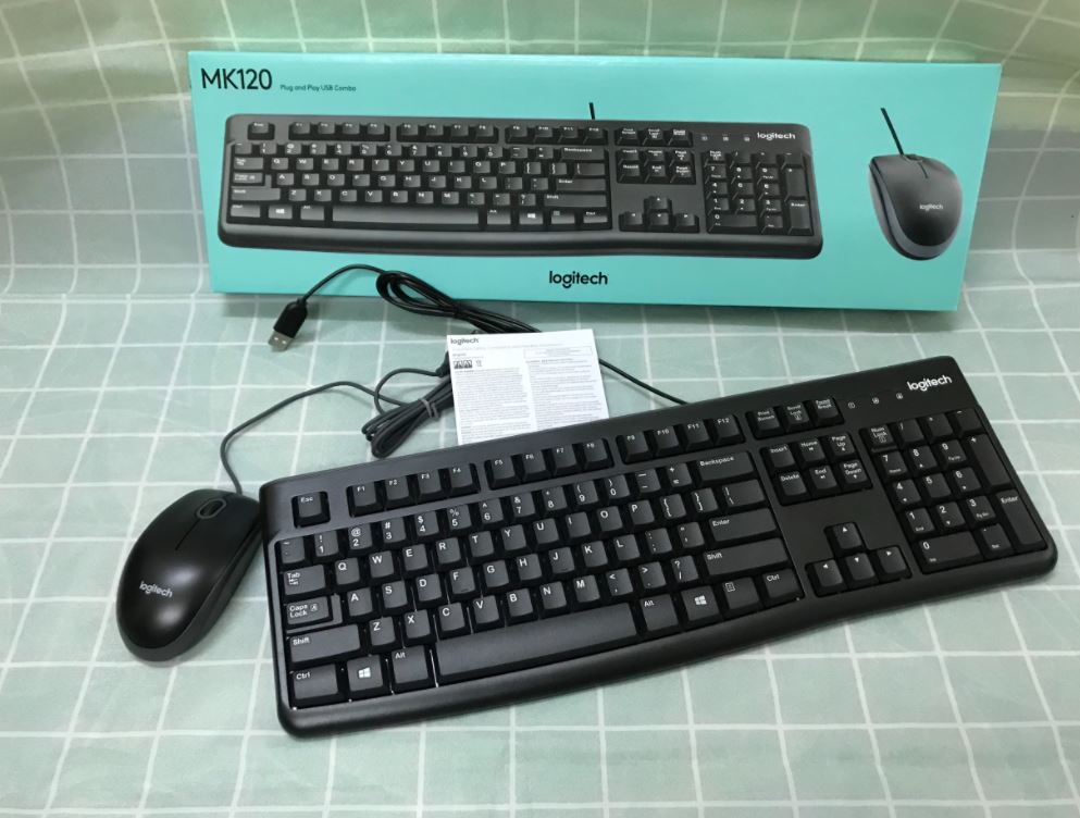 Bộ bàn phím chuột Logitech MK120 - Hàng Chính Hãng