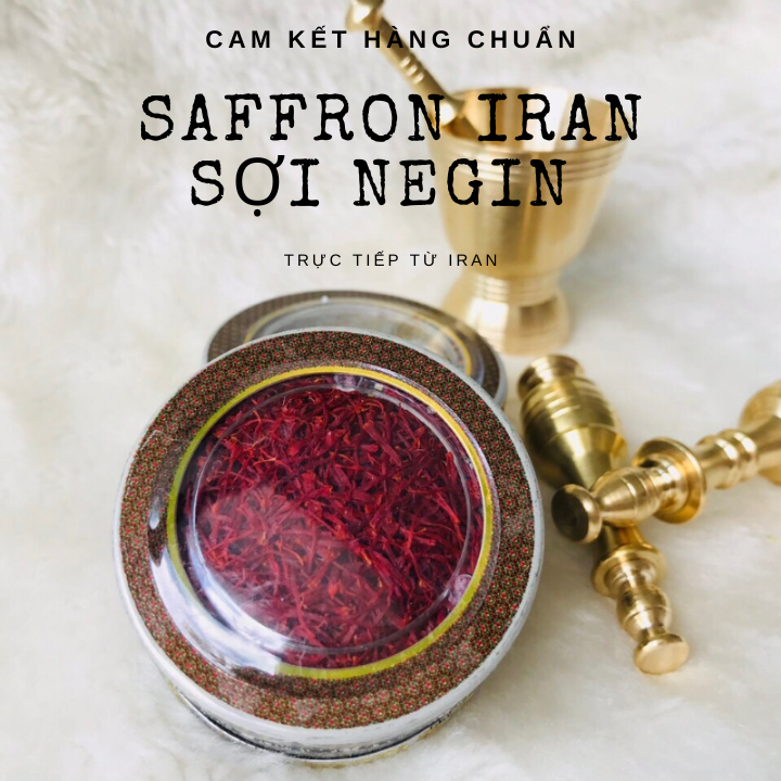 [MUA SAFFRON TẶNG 3GR NỤ HỒNG KHÔ IRAN UỐNG KÈM] 1 gr Nhụy hoa nghệ tây Iran - Saffron Iran loại negin