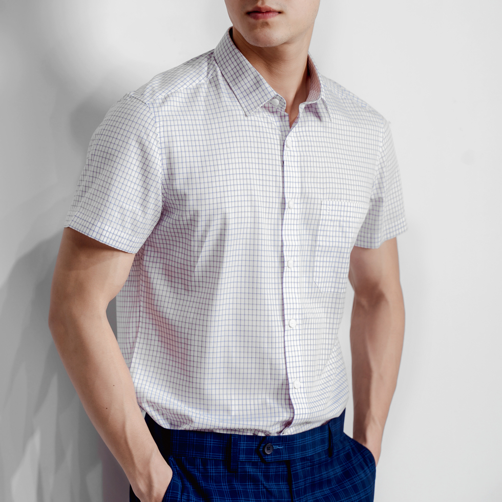Áo Sơ Mi OWEN - Slim Fit Ngắn Tay Nam - AS22242NT