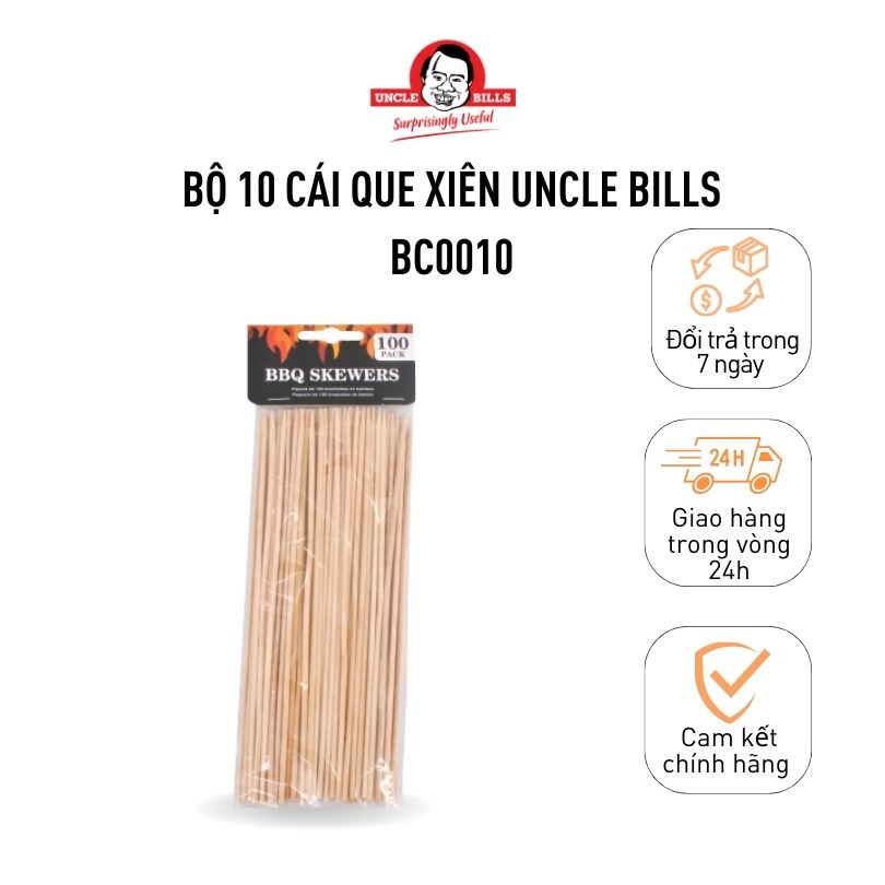 Bộ que xiên bằng tre uncle bills bc0010