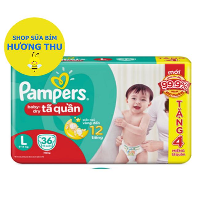 Tã/bỉm quần pampers size l 36 miếng
