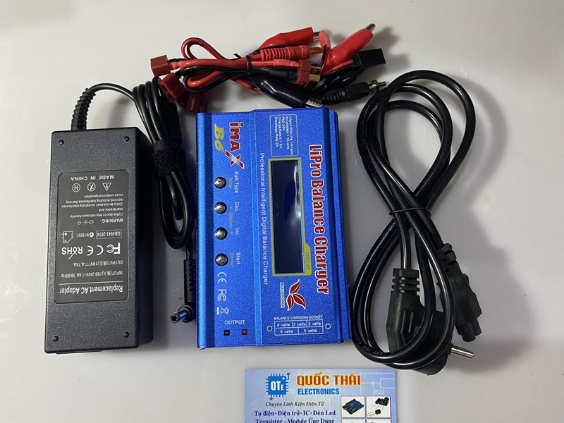 Bộ sạc b6 imax b6 80w sạc cân bằng , xả đo dung lượng chuyên dùng cho pin lithium, polymer,ắc qui