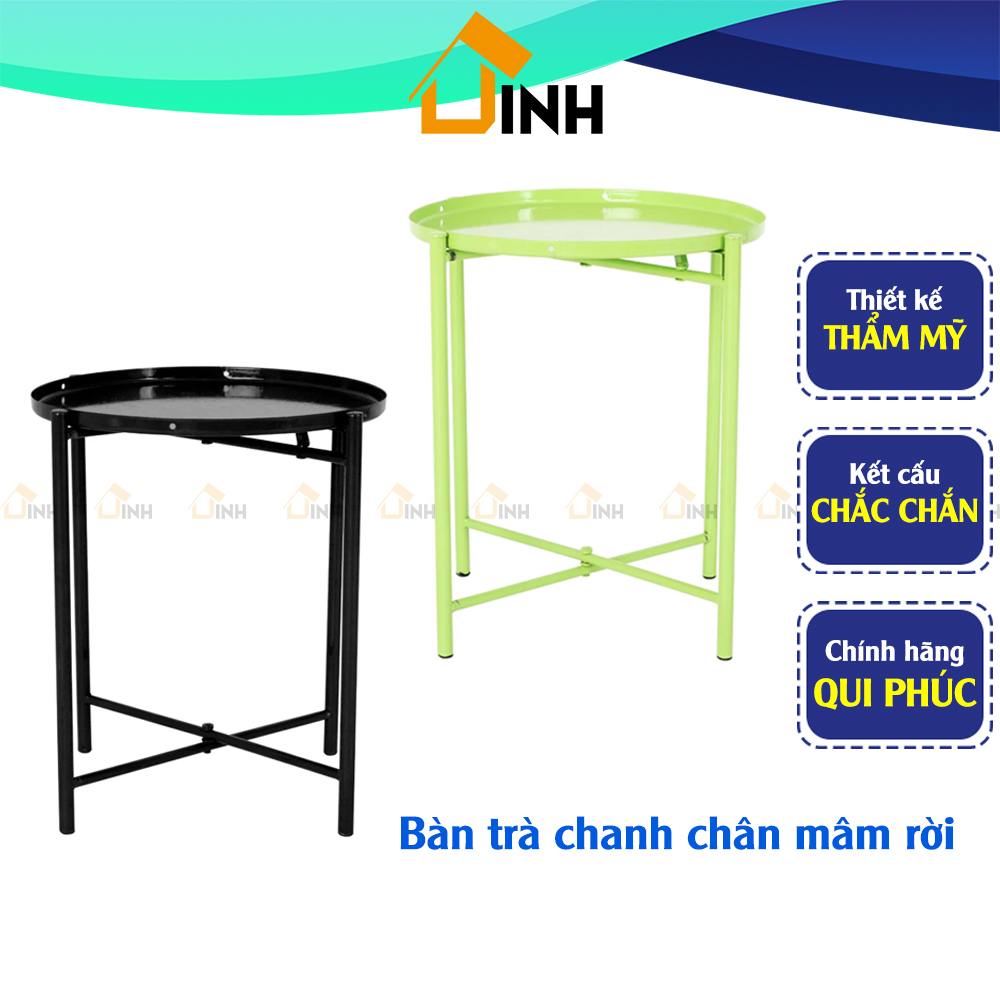 Qui Phúc, Bàn trà chanh xếp gọn mâm rời loại tốt, bàn cafe sắt sơn tĩnh điện