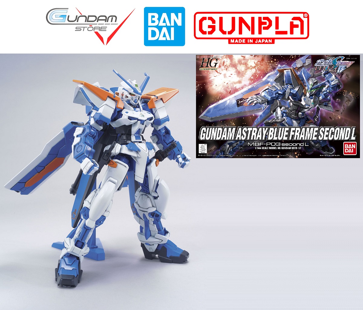 Mô Hình Gundam Hg Blue Frame Astray Second L 1/144 Hgseed Bandai Đồ Chơi Lắp Ráp Anime Nhật