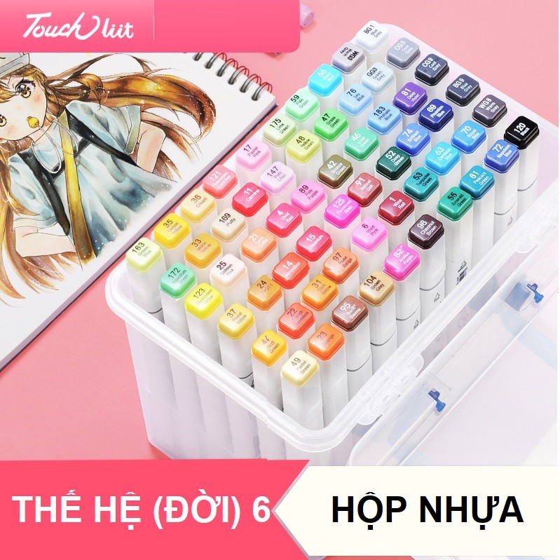 Bút màu Touchliit6 Marker 30/40/60/80 Màu hộp nhựa