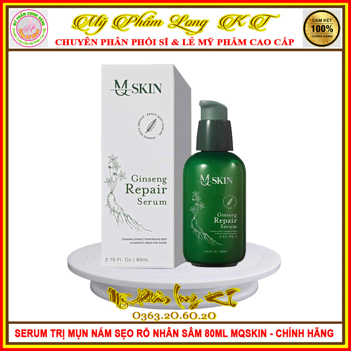 [MQSKIN] TINH CHẤT TÁI TẠO MỤN NÁM NHÂN SÂM MQ SKIN 80ML - MỸ PHẨM MQSKIN