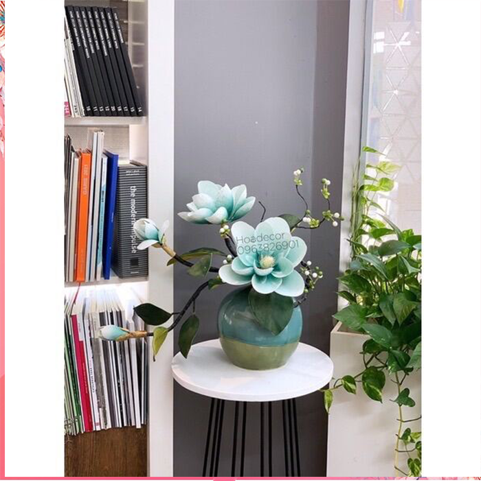 Cành mộc lan 2 bông 2 nụ size đại cao cấp