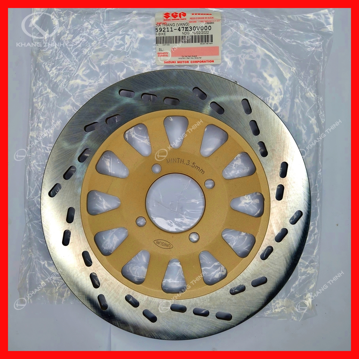 Đĩa thắng trước - suzuki hayate,impulse,viva,address,raider - hàng chính hãng