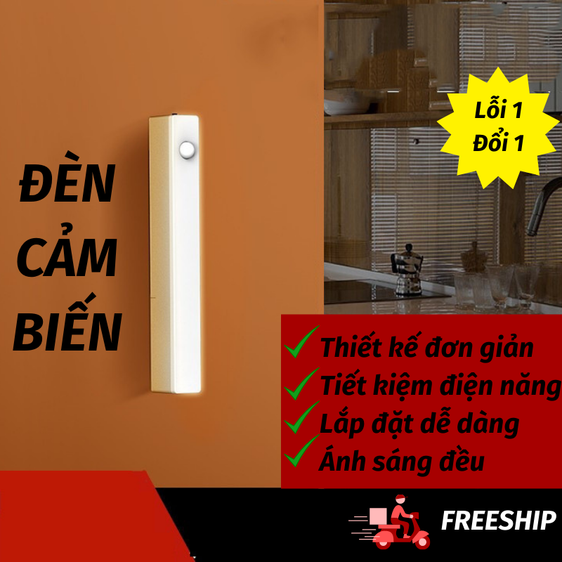 Đèn Cảm Biến Đèn Led Cảm Ứng Chuyển Động Thông Minh Gắn Tủ Quần Áo Hành Lang, Phòng Ngủ Tự Động SIXTEEN FASHION