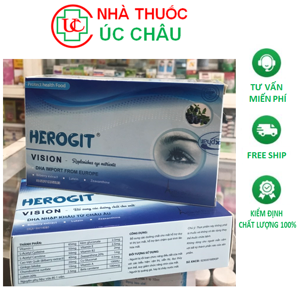 Viên uống bổ mắt Herogit Vision – Hộp 30 viên